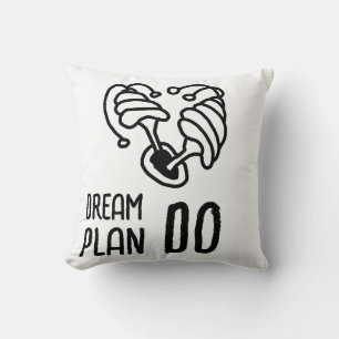 Cojín Decorativo Plan de sueño Línea artística de hongos