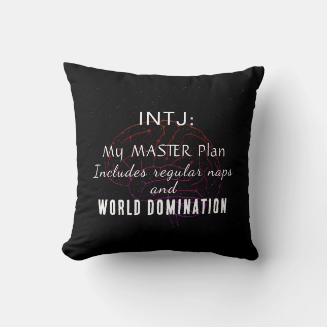 Cojín Decorativo Plan Maestro de INTJ (Anverso)