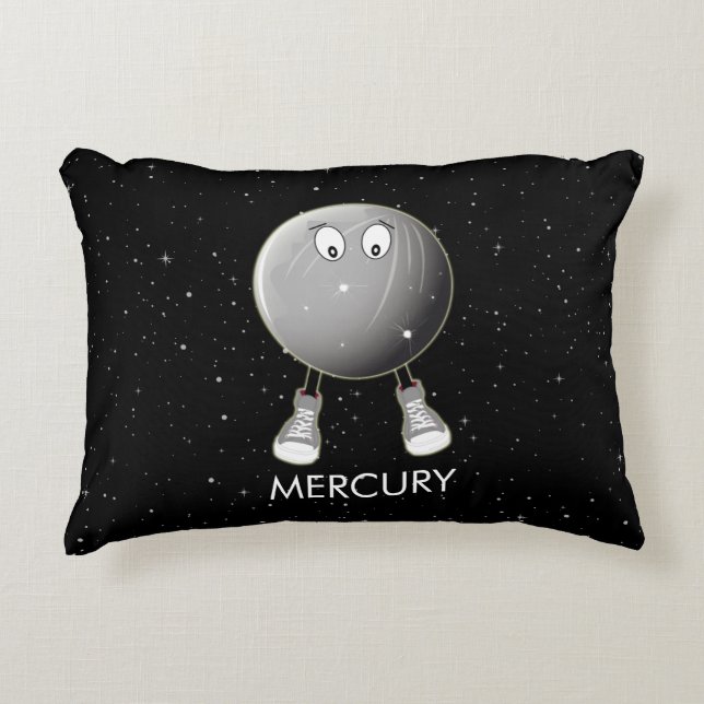 Cojín Decorativo Planet Mercury & Stars (Anverso)