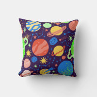 Planeta cuadrado y tema espacial  