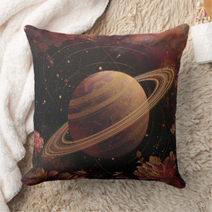 Cojín Decorativo Planeta de Cristal Cosmos Púrpura Soñador