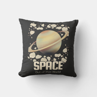 Cojín Decorativo Planeta de Saturno beige marrón