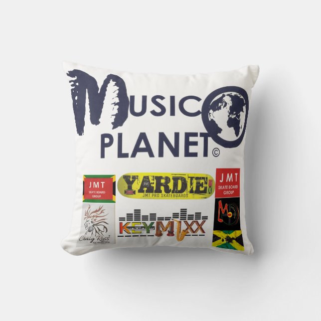 Cojín decorativo PLANETA MUSICAL (Anverso)