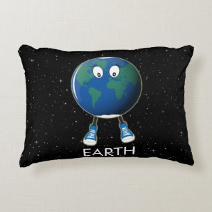 Cojín Decorativo Planeta Tierra y Estrellas