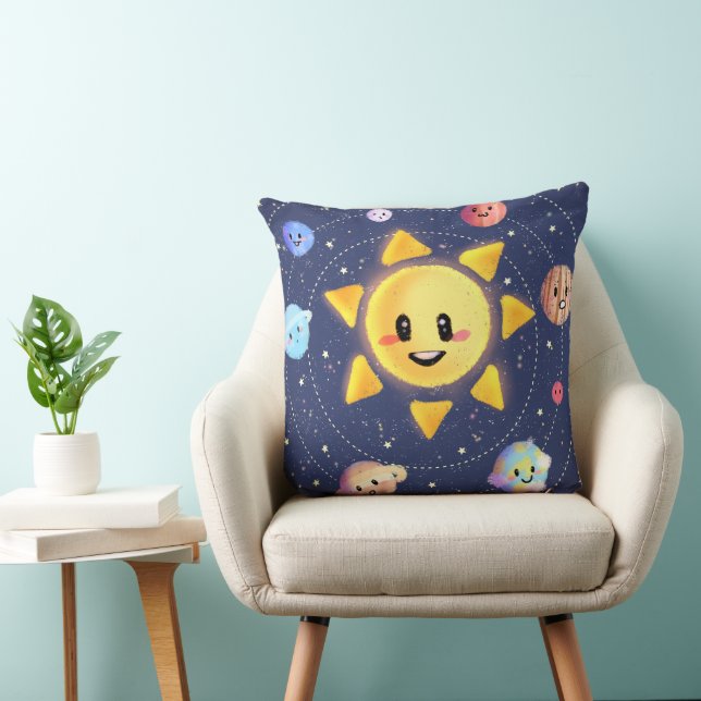 Cojín Decorativo Planetas de galaxia espacial (Silla)