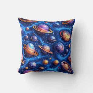 Cojín Decorativo Planetas de la galaxia lunar