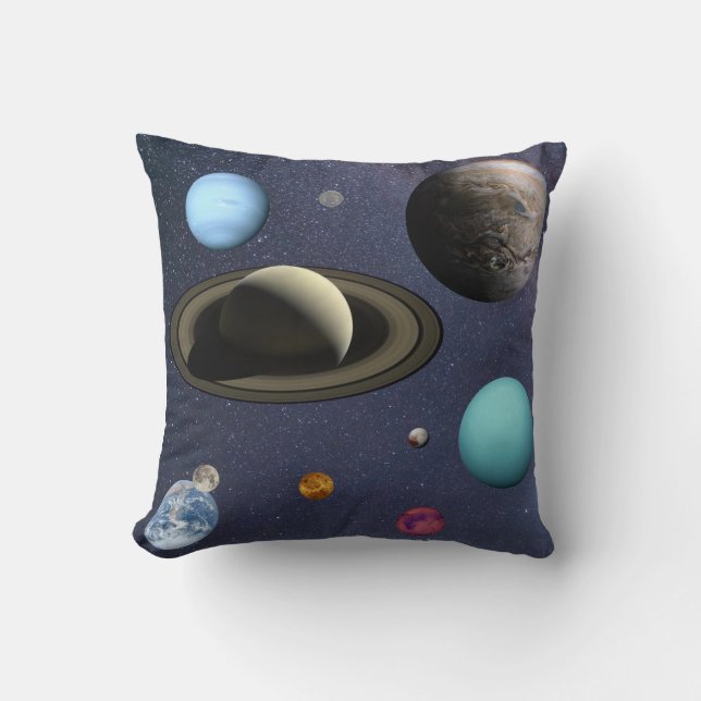 Cojín Decorativo Planetas del sistema solar (Anverso)