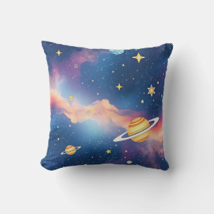 Cojín Decorativo Planetas Estrellas Patrón Galaxia Soñadora