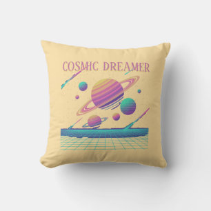 Cojín Decorativo Planetas Retro Vaporwave Synthwave