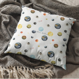 Cojín Decorativo Planetas Sistema Solar Bebé Personalizado