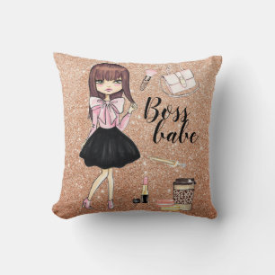 Cojín Decorativo Planner de moda y chica salvaje
