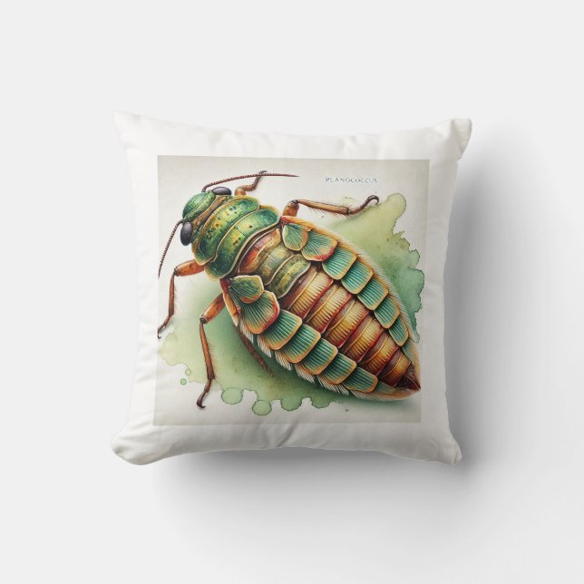 Cojín Decorativo Planococcus Insect 040924IREF222 - Watercolor (Anverso)