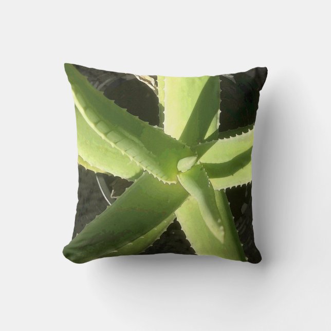 Cojín Decorativo Planta de Aloe (Anverso)