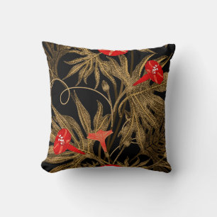 Cojín Decorativo Planta de escalada Ivy: Vintage dorado.