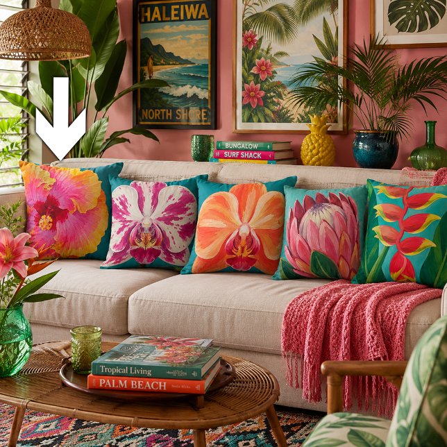 Cojín Decorativo Planta de Flores Tropicales (Subido por el creador)