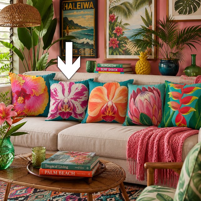 Cojín Decorativo Planta de Flores Tropicales (Subido por el creador)