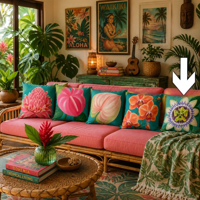 Cojín Decorativo Planta de Flores Tropicales (Subido por el creador)
