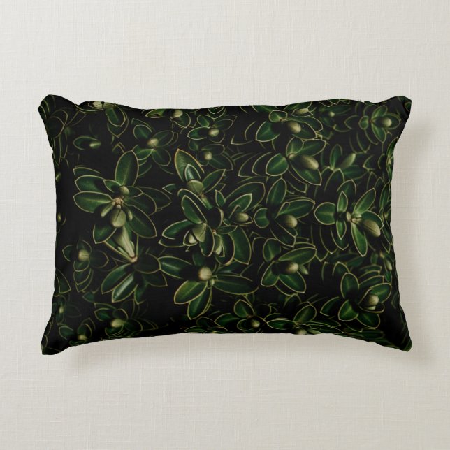 Cojín Decorativo Planta de hoja verde (Anverso)