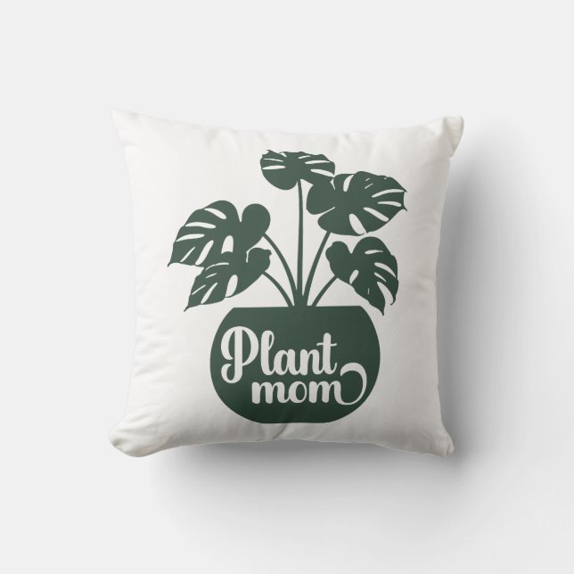Cojín Decorativo Planta de protección verde de mamá (Anverso)