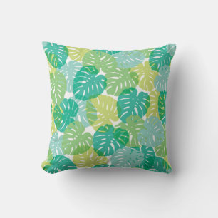 Cojín Decorativo Planta de queso y palmera exótica tropical monste