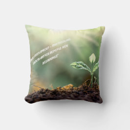 Cojín Decorativo Planta en crecimiento con sol naciente 
