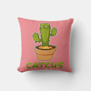 Cojín Decorativo Planta Mascota Catcus Cactus Fun Cat