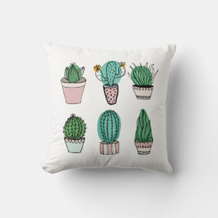 Cojín Decorativo Planta suculenta de cactus en maceta