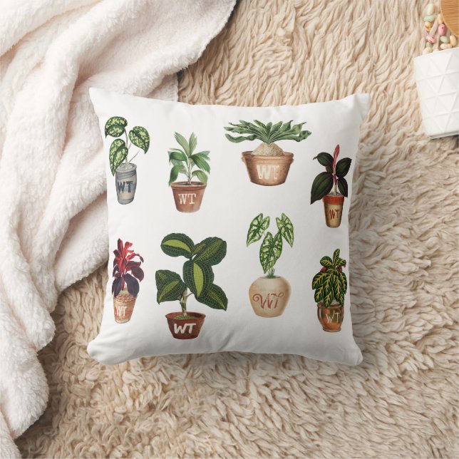 Cojín Decorativo Plantas acuáticas protegidas Monograma de Terracot (Manta)
