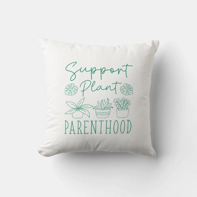 Cojín Decorativo Plantas de apoyo para la paternidad (Anverso)