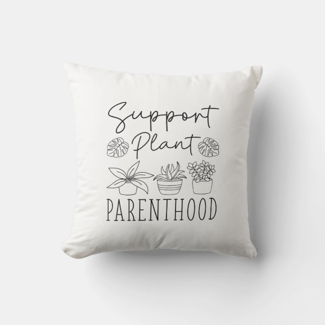 Cojín Decorativo Plantas de apoyo para la paternidad (Anverso)