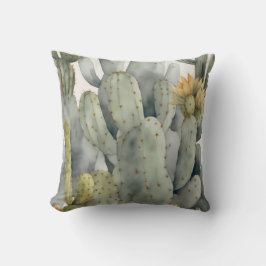 Cojín Decorativo Plantas de relajación Cactus Decoración de acuarel