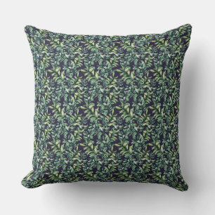 Cojín Decorativo Plantas de Snowberry Elegantes Acuarela Pintada