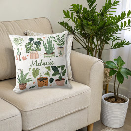 Cojín Decorativo Plantas postizas acuáticas botánicas