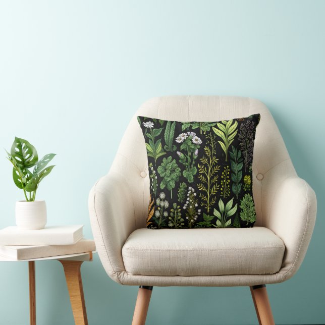 Cojín Decorativo Plantas Verdes (Silla)
