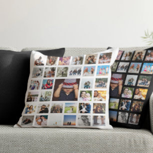 Cojín Decorativo Plantilla de 33 fotos personalizadas hechas a medi