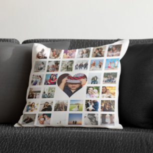 Cojín Decorativo Plantilla de 33 fotos personalizadas hechas a medi
