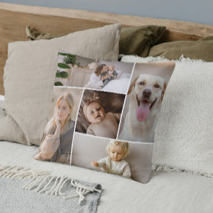 Cojín Decorativo plantilla de collage de 10 fotos personalizadas