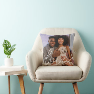 Cojín Decorativo Plantilla de foto de amor Parejas personalizadas