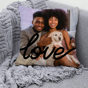 Cojín Decorativo Plantilla de foto de amor Parejas personalizadas
