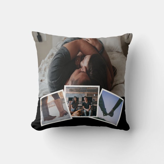 Cojín Decorativo Plantilla de Foto Personalizada (Anverso)