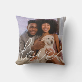 Cojín Decorativo Plantilla de fotos de amor Parejas personalizadas