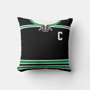 Cojín Decorativo Plantilla de nombre y número de Jersey de hockey 