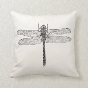 Cojín Decorativo Plantilla de vuelo de dragón estadounidense vinta