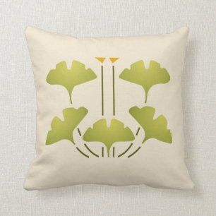 Cojín Decorativo Plantilla del Ginkgo