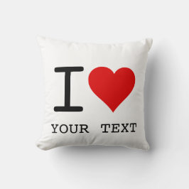 Cojín Decorativo Plantilla Me Encanta el Amor
