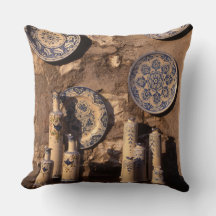 Plaque Poster Umbria de la alfarería azul y crema