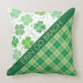 Cojín Decorativo Plástico verde Tartán y Shamrocas