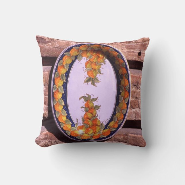 Cojín Decorativo Plata de Poster del plato de la alfarería (Anverso)