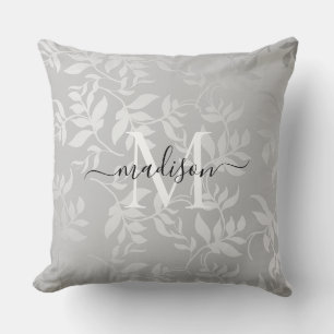 Cojín Decorativo Plata Moderna Metal Brusado