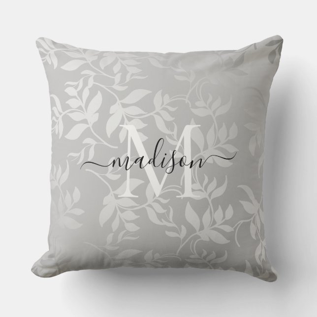 Cojín Decorativo Plata Moderna Metal Brusado (Anverso)